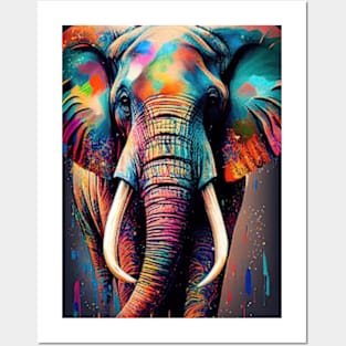 Colorful Elephant in Pop Art Style - A Fun And Playful Art Design For Animal lovers Posters and Art